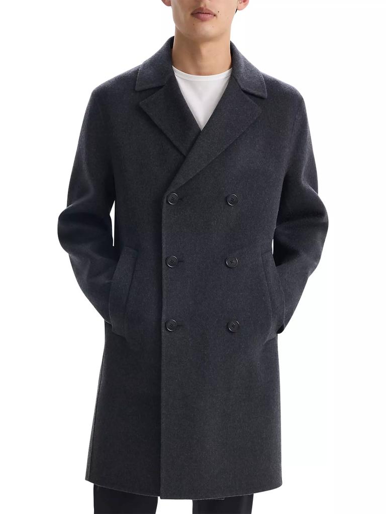 Theory Double-Breasted Wool-Cashmere Coat