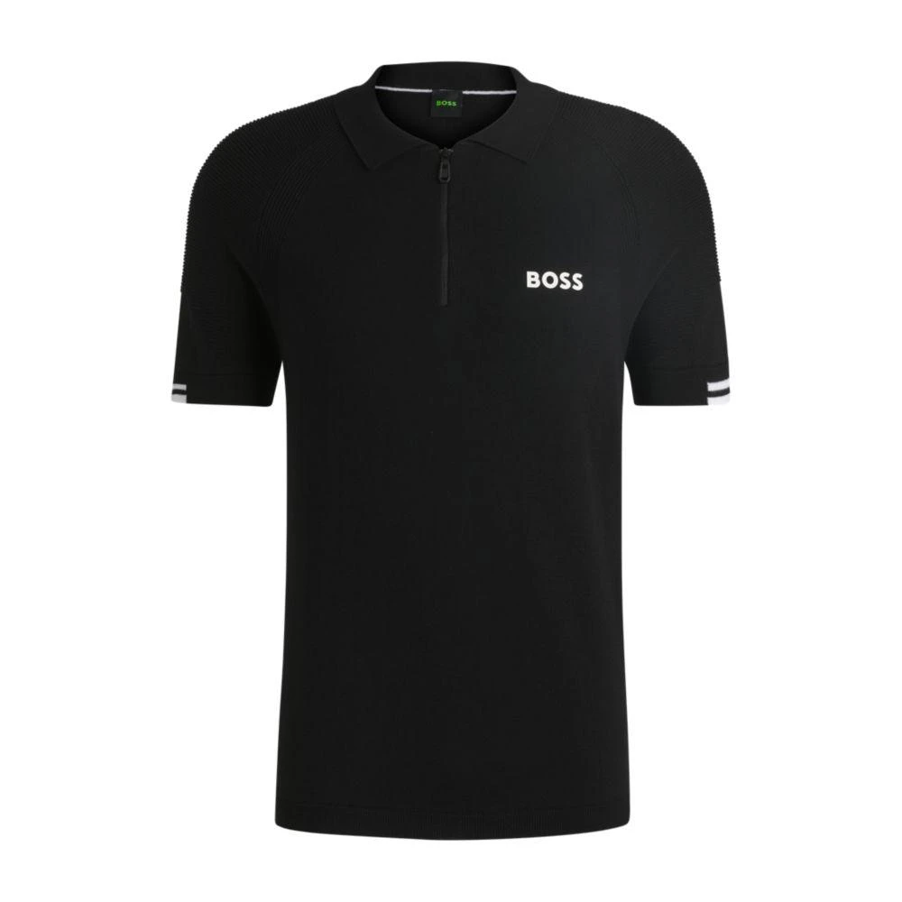 Hugo Boss Active slim-fit knit polo with moisture management 1