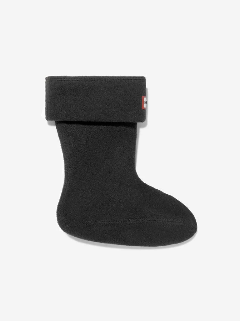 Hunter Hunter Kids Recycled Fleece Boot Socks in Black 1