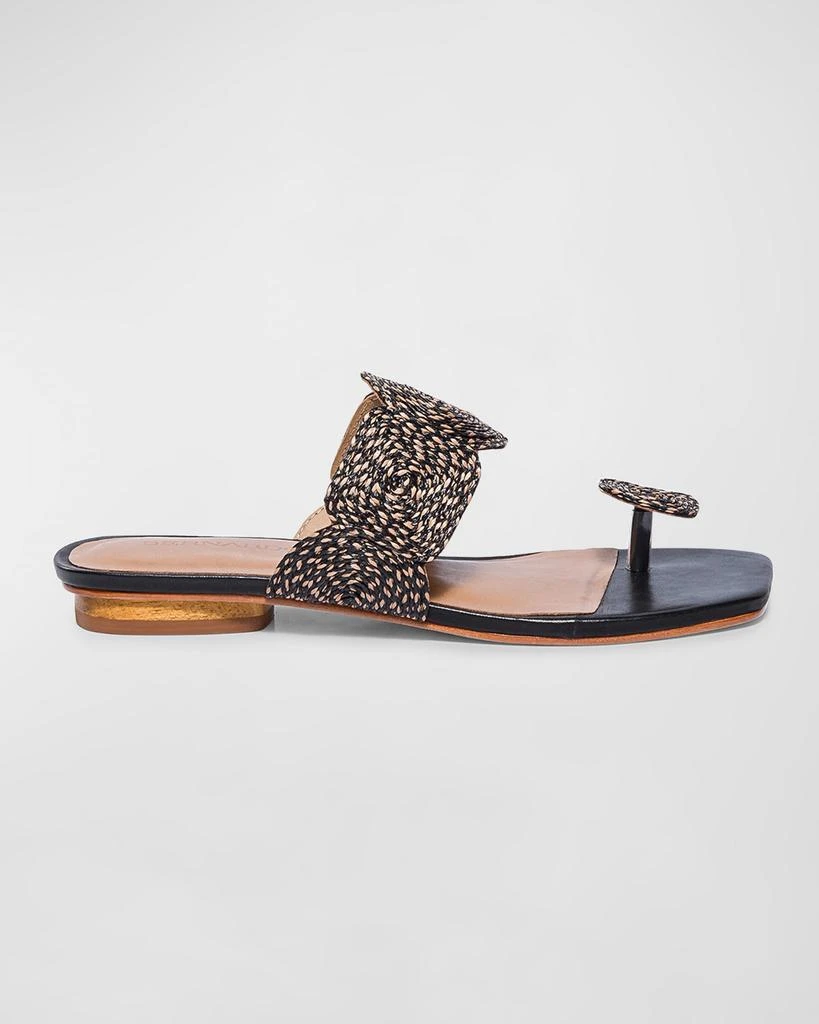 Bernardo Raffia Thong Flat Slide Sandals 1