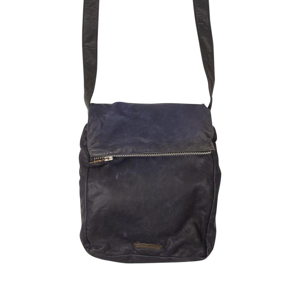 Chrome Hearts Leather Messenger Bag - Navy Blue