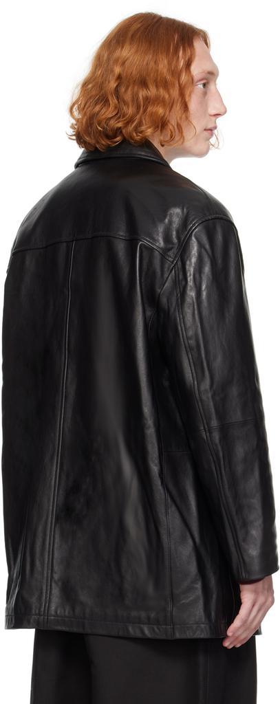 Dunst Black Half Leather Jacket - Jackets - Free Shipping