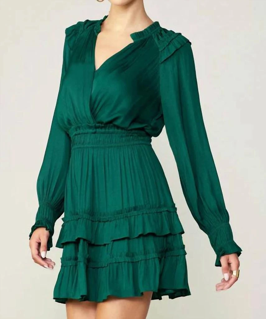 slim fit dress slacks Audra Slinky Jersey Cut Out Maxi Dress in Emerald Green
