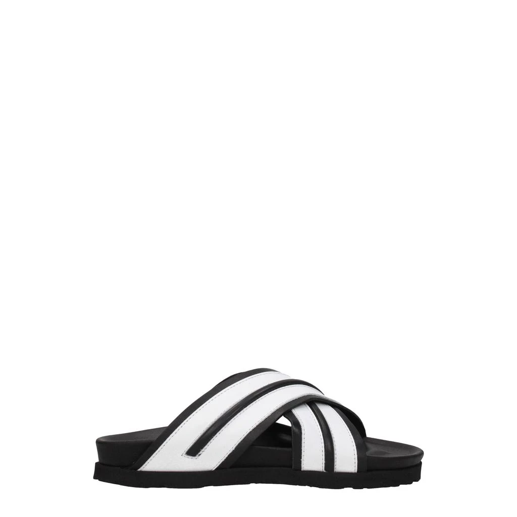 Palm Angels Palm Angels White Leather Slipper 1