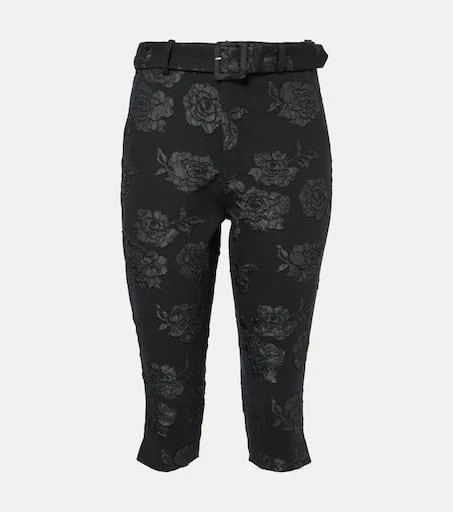 ROTATE Birger Christensen Floral jacquard capri pants 1