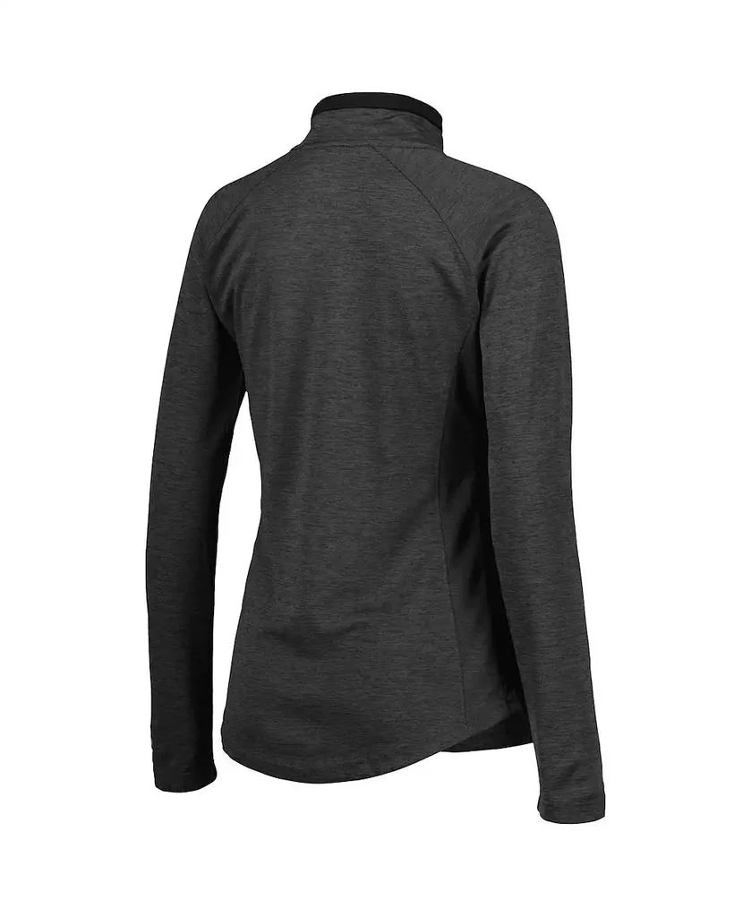 CHAMPION Women's Heathered Black Oklahoma Sooners Core Raglan Quarter-Zip Jacket 4