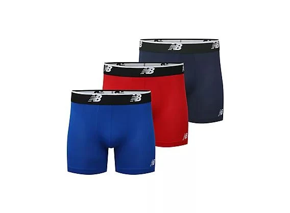 New Balance Mens Mesh 5 Inch Boxer Brief No Fly 3 Pack 1