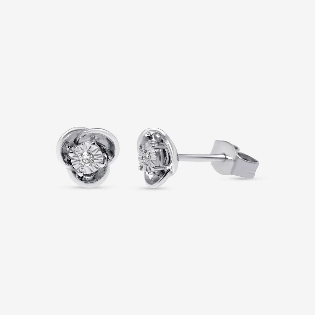 Bliss Bliss By Damiani 18K White Gold Diamond Stud Earrings 20087746 3