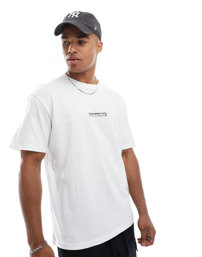 charbon ホワイト BACK LOGO DRY BIG T-SHIRTS DRY LOGO BIG T-SHIRTS