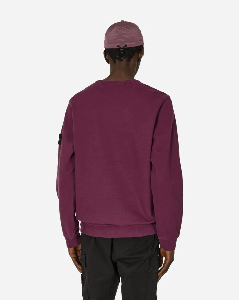 Stone Island Garment Dyed Crewneck Sweatshirt Dark Burgundy 3