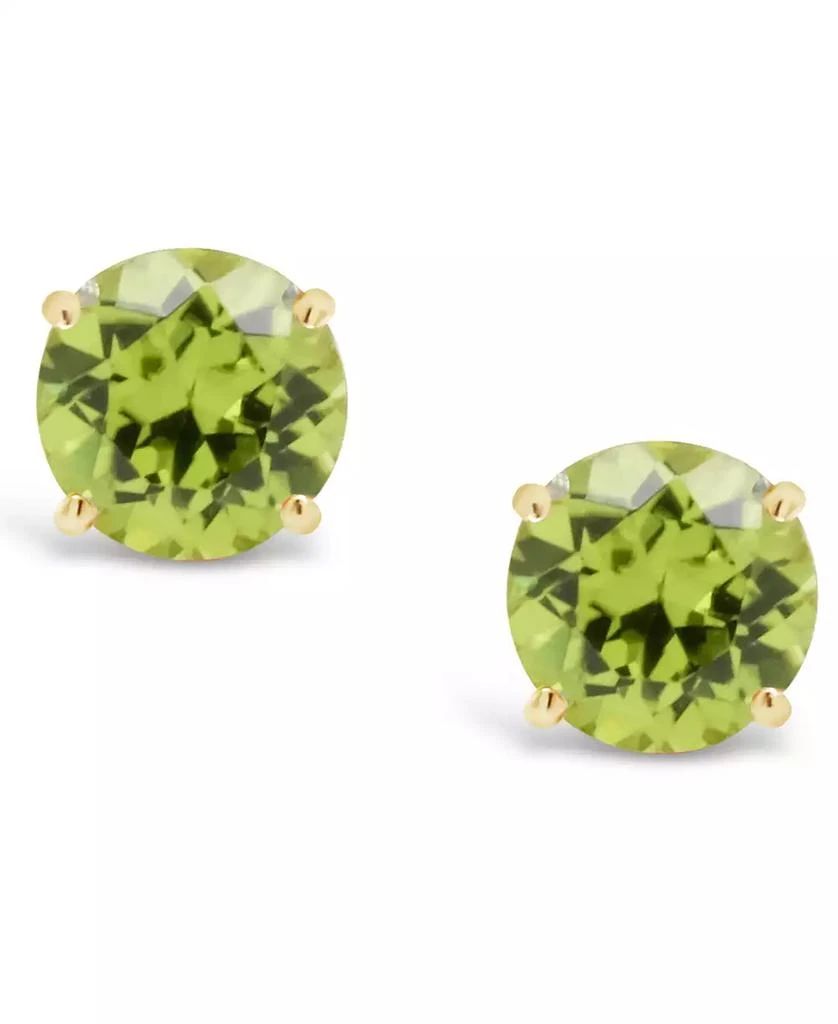 Macy's Peridot (1 ct. t.w.) Stud Earrings in 14K Yellow Gold 3