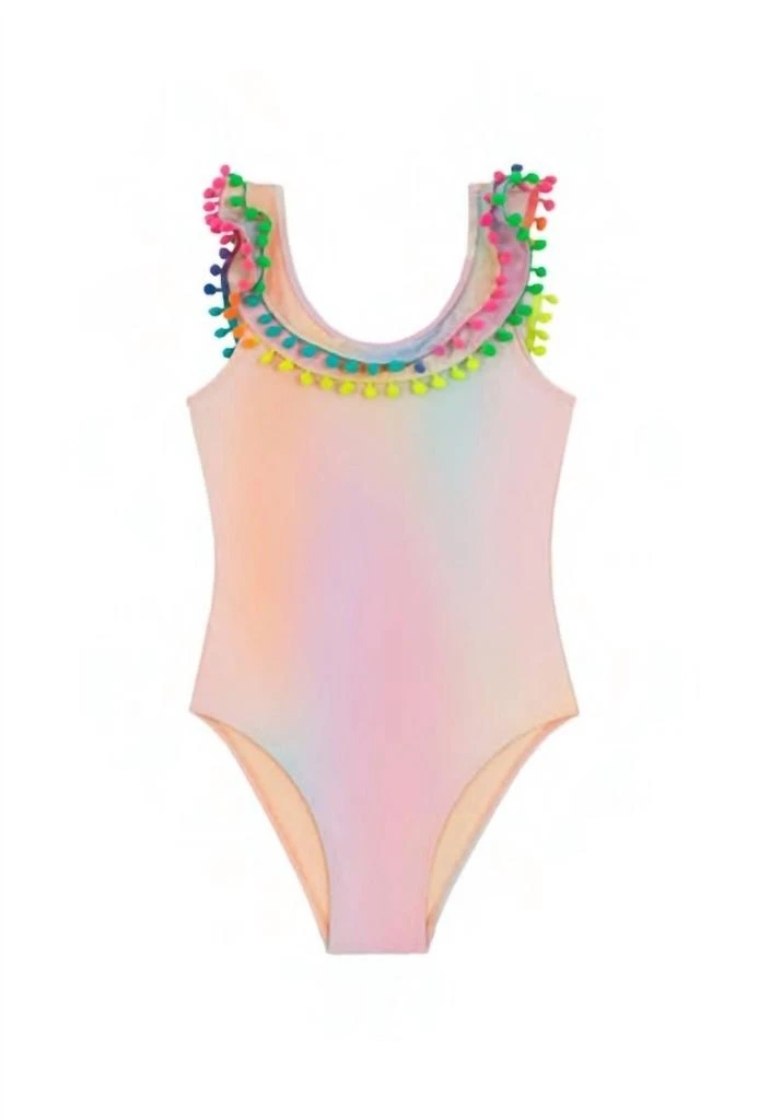 PQ Swim Girls
 Pom Pom One Piece In Golden Hour