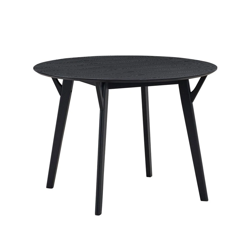 Streamdale Furniture Streamdale Black Round Kitchen Table 
4 Fabric Chairs 4