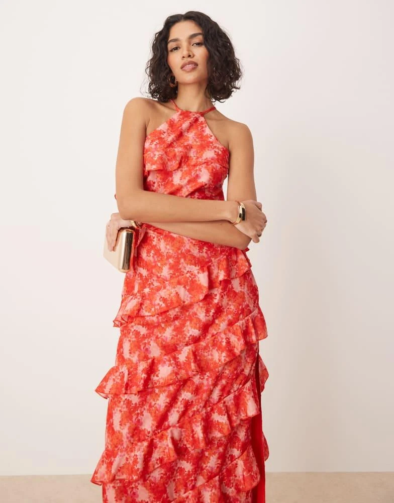 pretty lavish pink ruffle dress courtbyafeather on LTK
