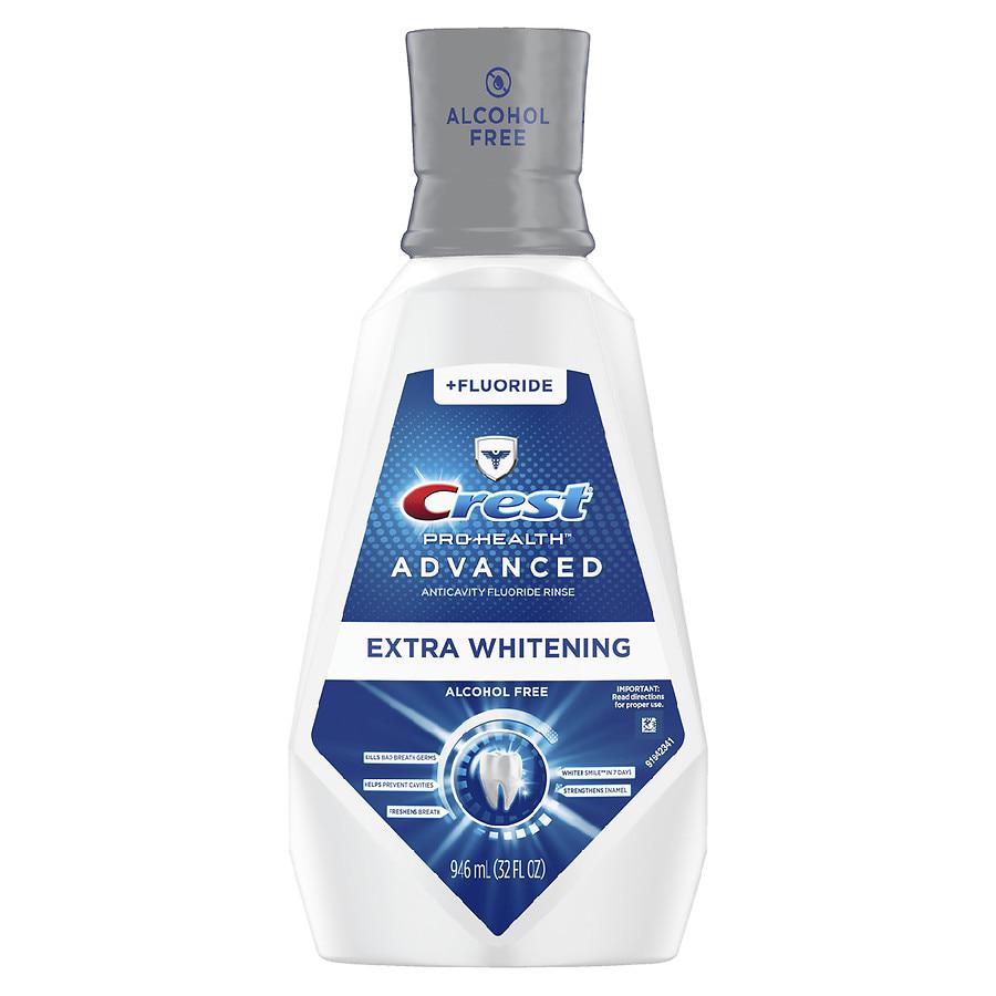 Crest Pro-Health Advanced Extra Whitening Mouthwash, Alcohol Free Energizing Mint