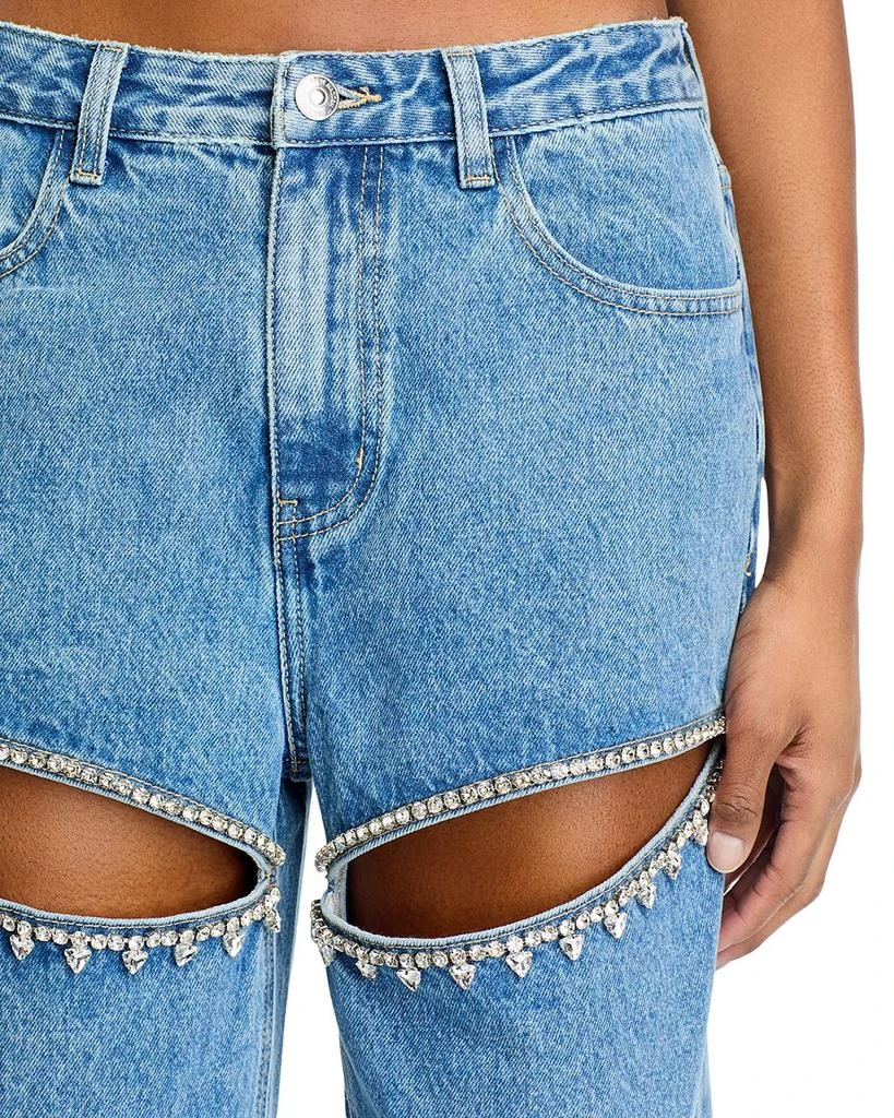 Steve Madden Taylor Rhinestone Trim Pants 5