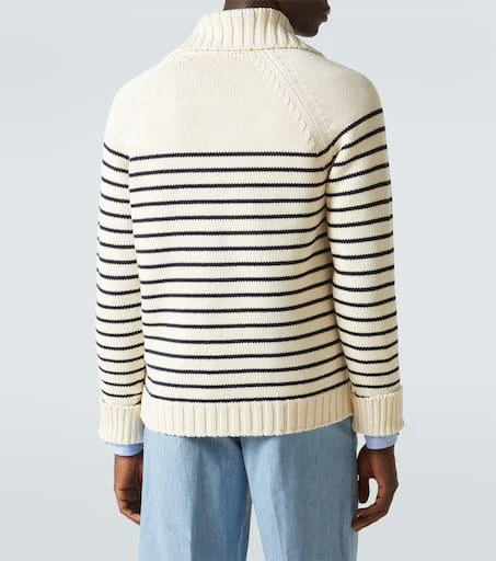 Valentino VLogo Signature striped cotton cardigan 4
