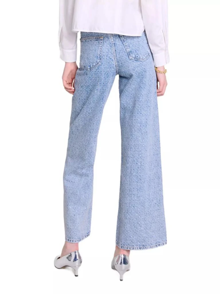 Maje Rhinestone Baggy Jeans 4