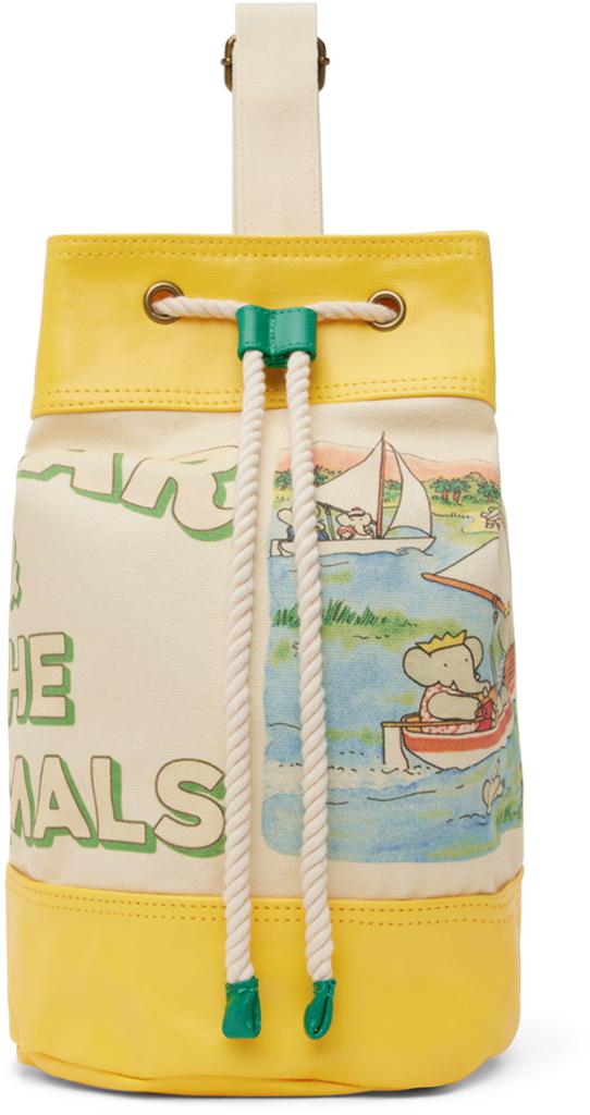 The Animals Observatory Kids Yellow & Off-White Babar Backpack