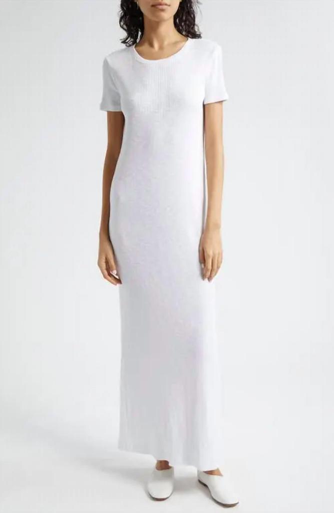 ATM Atm - Rib Short Sleeve Maxi Dress