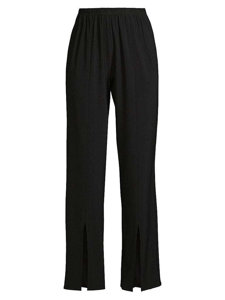 Caroline Rose Stretch-Knit Split Hem Pants 1