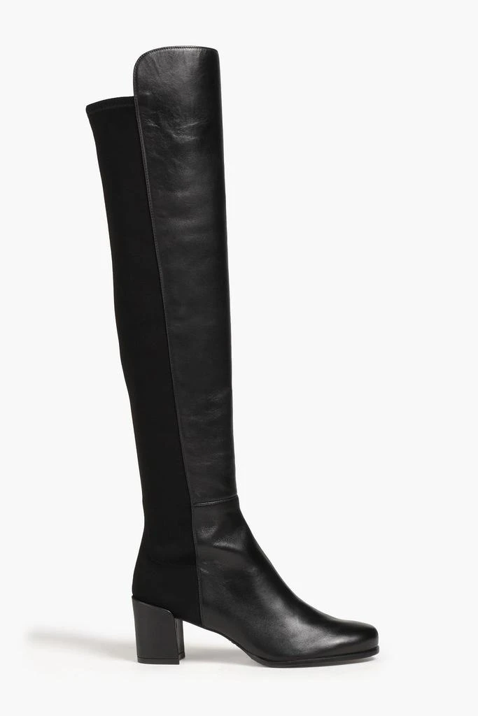 STUART WEITZMAN City microstretch and leather over-the-knee boots 1