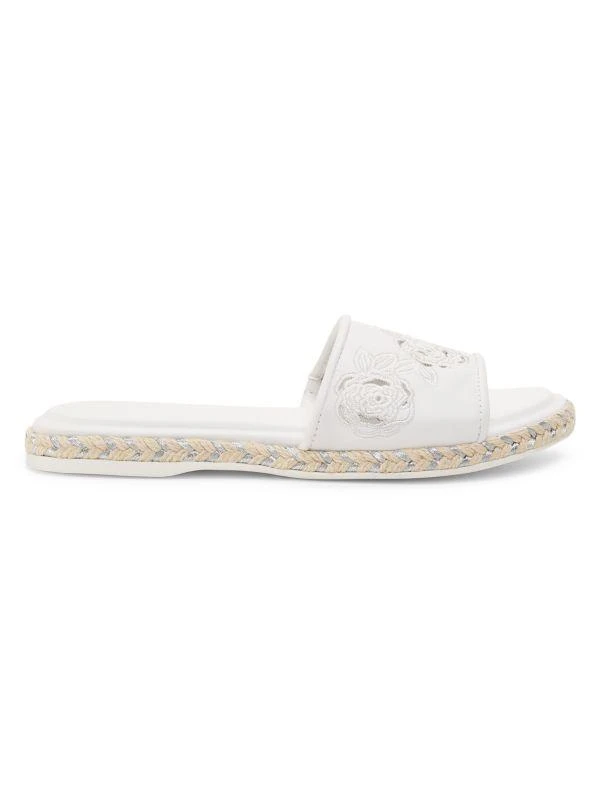 Karl Lagerfeld Paris Ceala Leather Flat Sandals 1