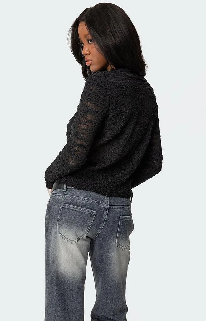 Edikted Georgie Textured Knit Cardigan 4