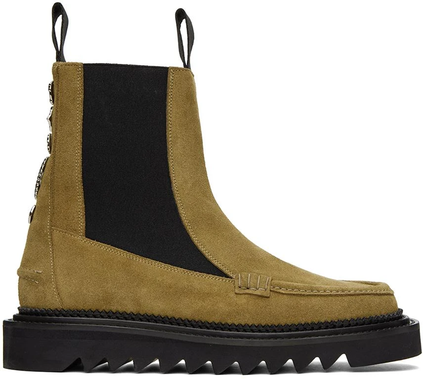 Toga Virilis Khaki Suede Chelsea Boots 1