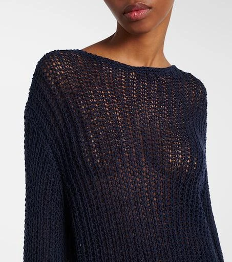 Khaite Elowen open-knit cotton-blend sweater 4