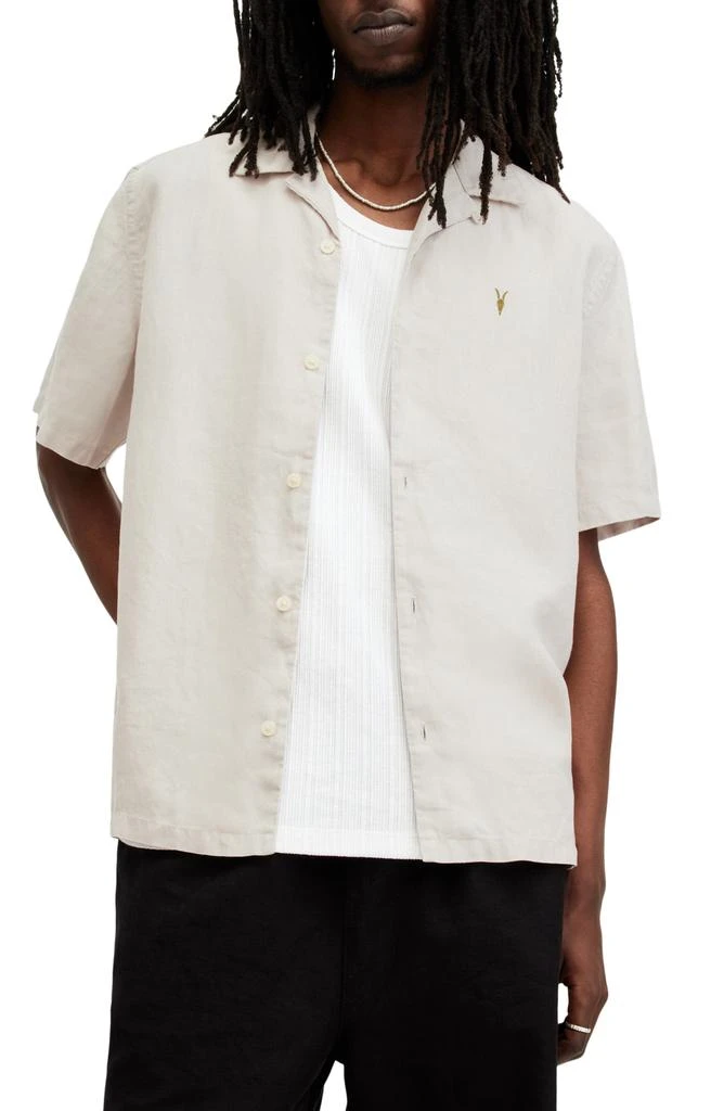 ALL SAINTS Audley Button-Up Camp Shirt 1