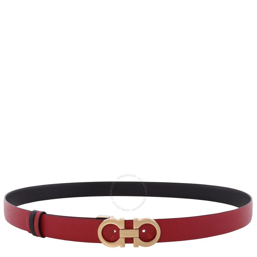 Salvatore Ferragamo Gancini Reversible Leather Belt, 1
