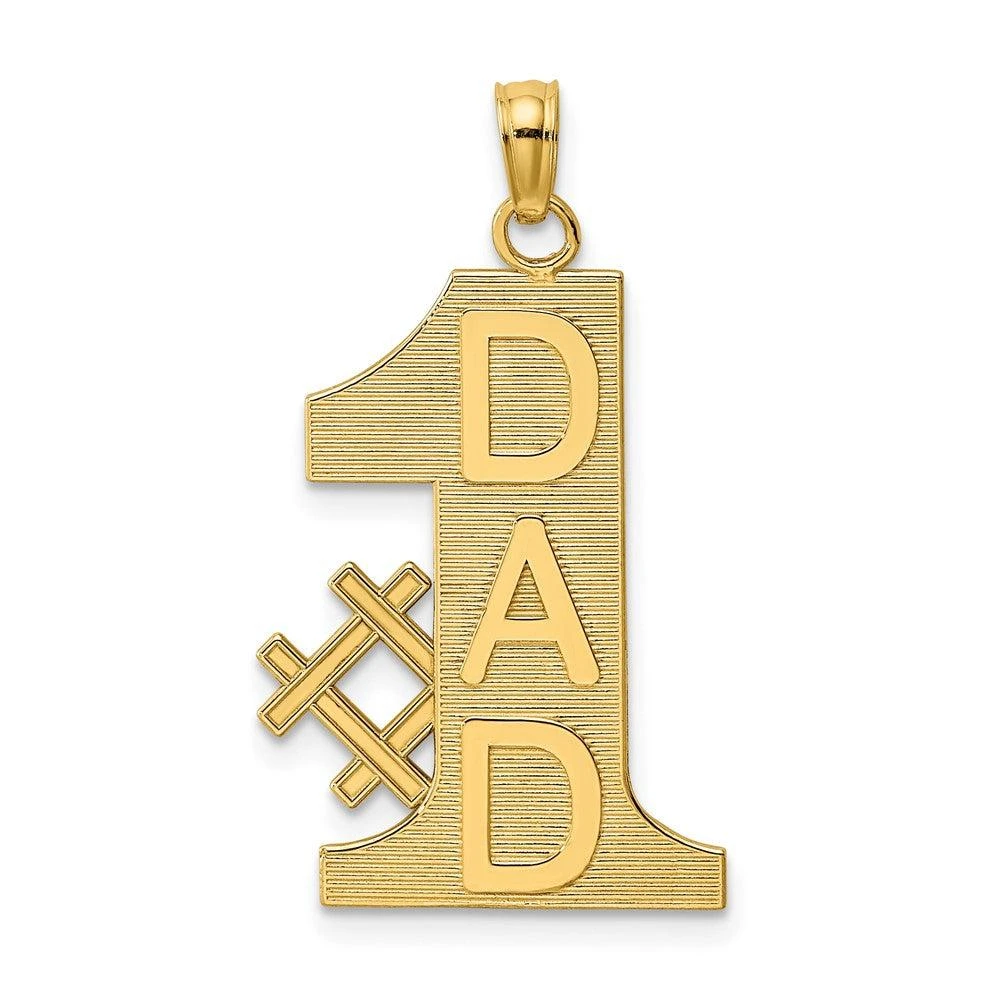 Diamond2Deal 10k Yellow Gold #1 DAD Charm 1