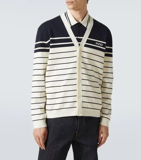 Gucci Striped cotton cardigan 3