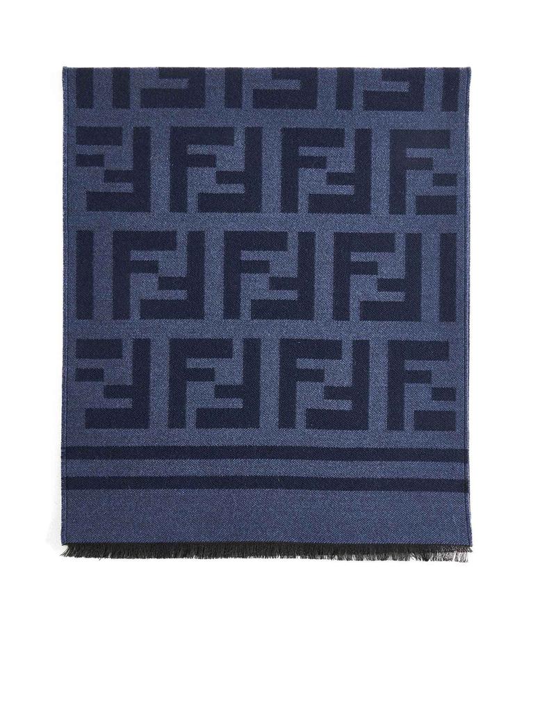 FENDI SILK FENDI SILK | Fendi Blue Wool and Silk Scarf | Man | PZ
