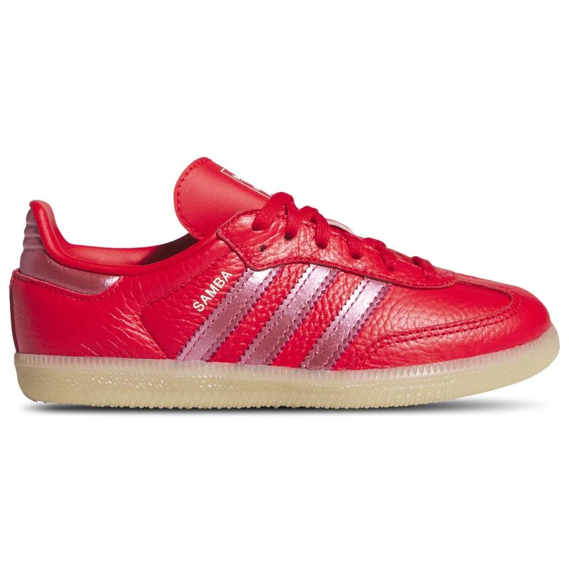 adidas Girls Originals Samba - Shoes White/Metallic Red/Gum Size 01.0