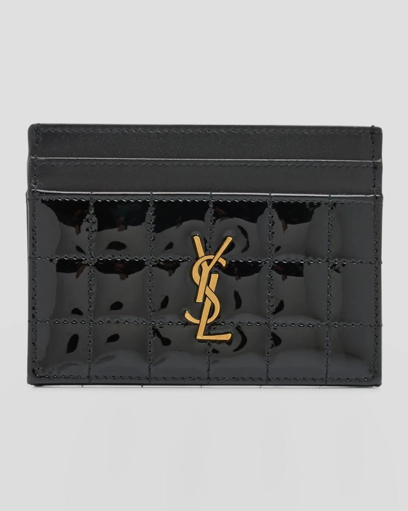 Yves Saint Laurent Cassandre YSL Card Case in Quilted Patent Leather 1