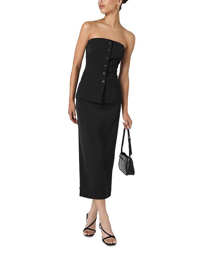 French Connection Harry Suiting Strapless Top