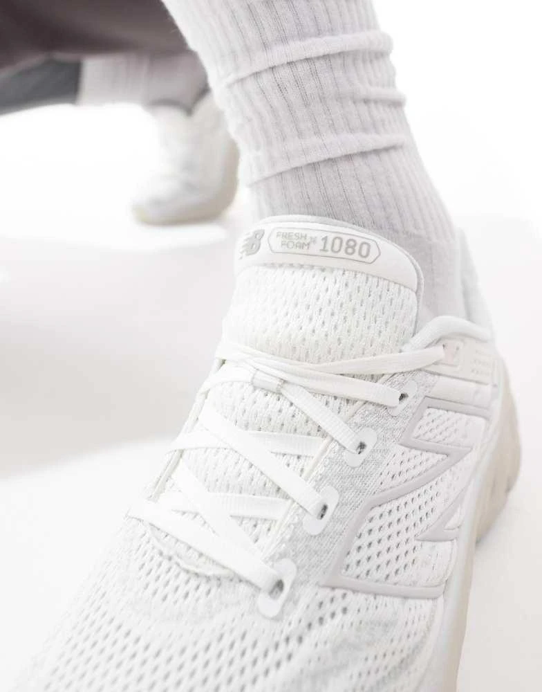New Balance New Balance 1080 running trainers in white 3