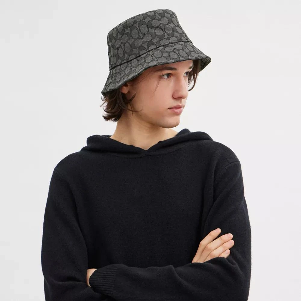 Coach Signature Jacquard Bucket Hat 2