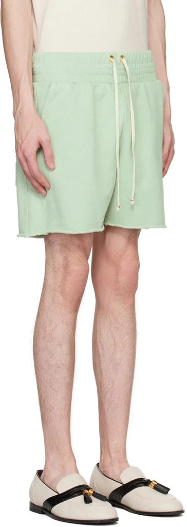 Les Tien Green Raw Edge Shorts 2