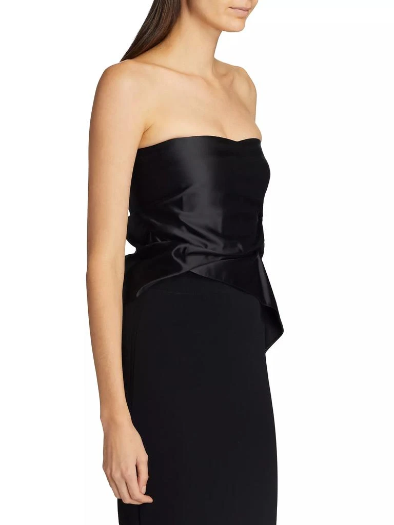 The Row Nana Strapless Draped Crop Top 4
