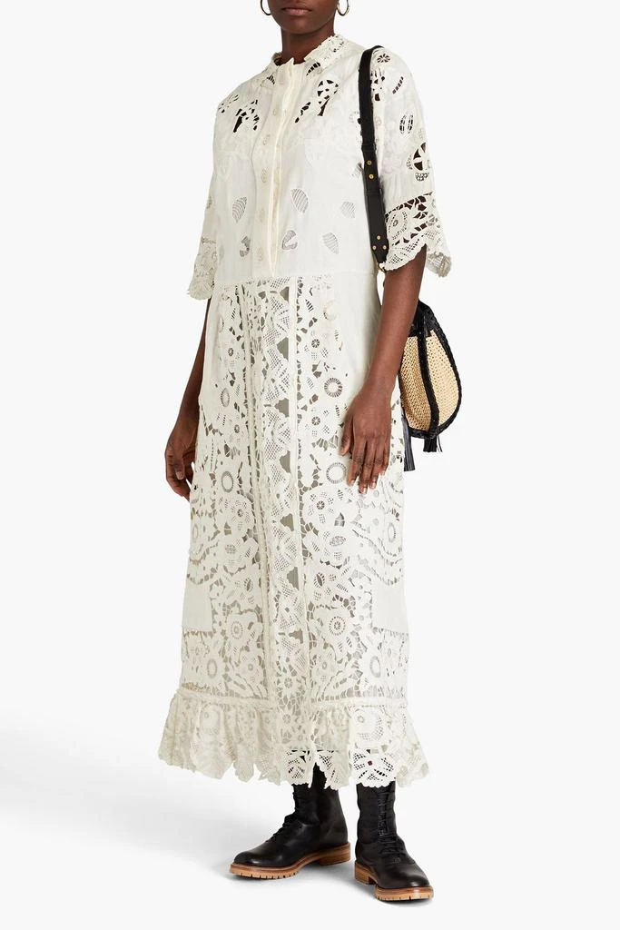 Valentino Guipure lace linen maxi dress 2