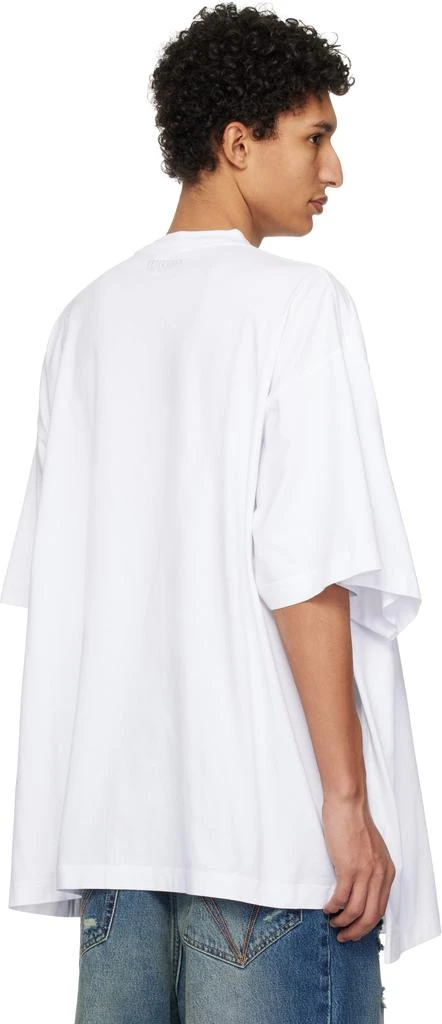 Vetements White Merged Double Oversized T-shirt 3
