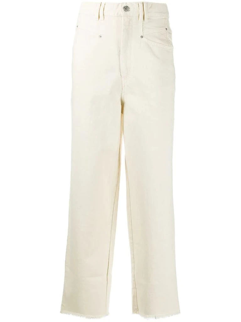 Isabel Marant high-rise cropped jeans - women -  -  - White 1