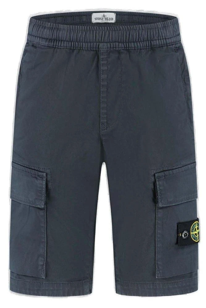 Stone Island Junior Stone Island Junior Logo Patch Cargo Shorts