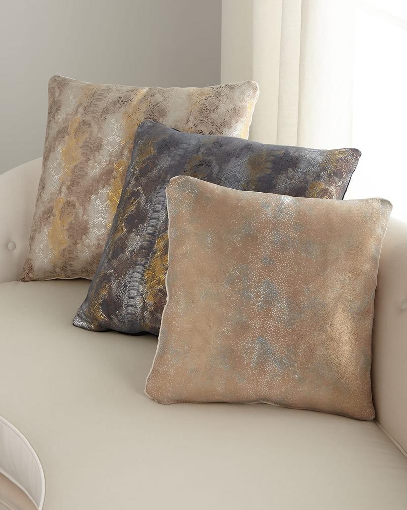 Massoud 22" Oil Printed Suede Pillow