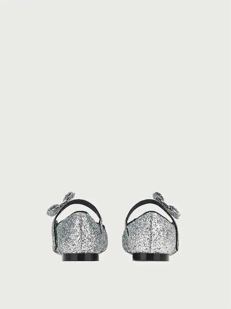 Salvatore Ferragamo Women
s Mary Jane Flat In Silver 3