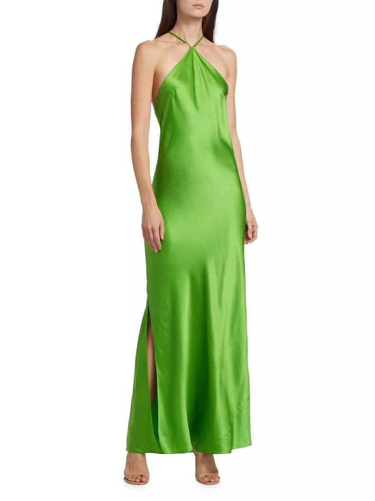 DANNIJO Satin Halter Maxi Dress 3