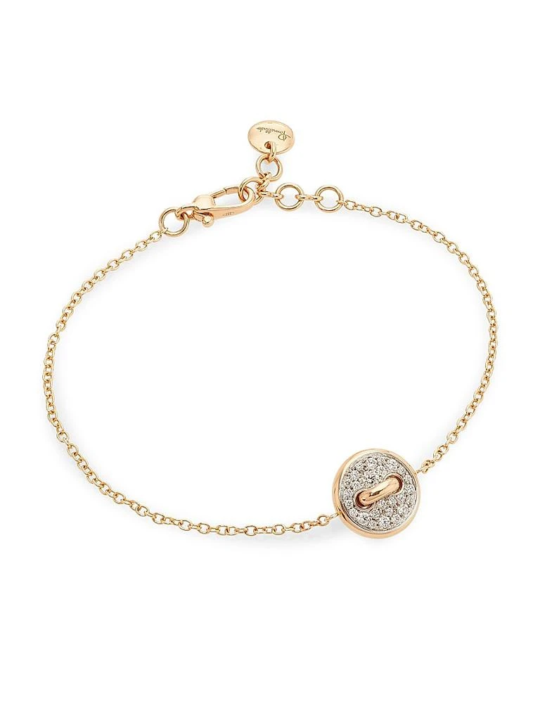 Pomellato Pom Pom Dot 18K Rose Gold & 0.30 TCW Diamond Button Bracelet